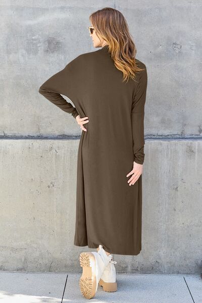 Basic Bae Full Size Open Front Long Sleeve Cover Up