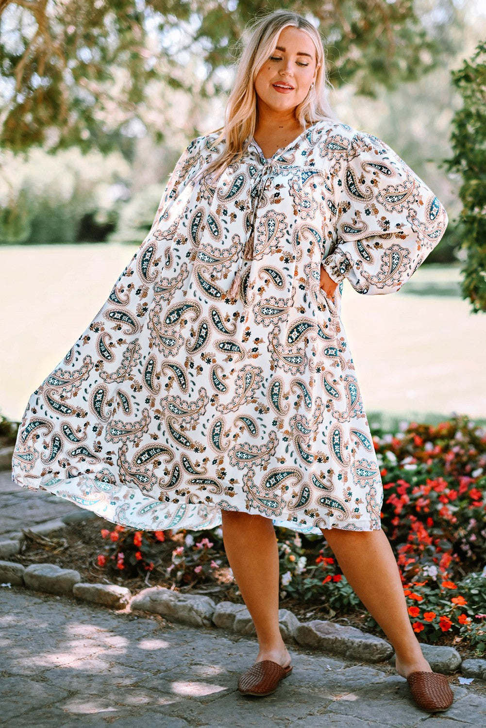 Plus Size Paisley Beach Dress