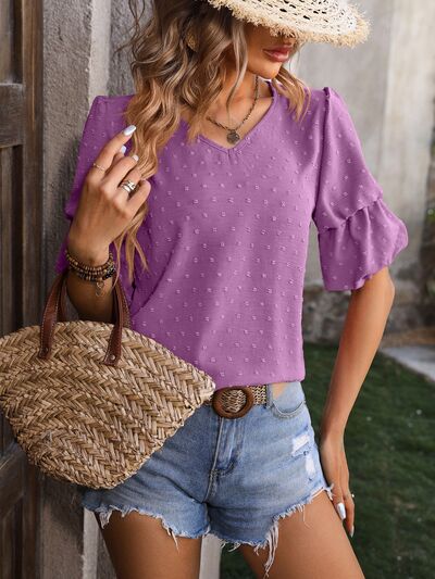 Balloon Sleeve Summer Top