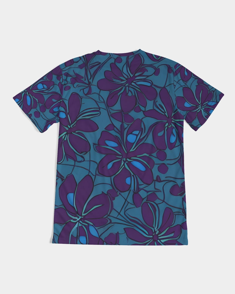 Purple Hawaii Floral Men's Designer Tee