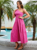 One-Shoulder Pink Beach Dress