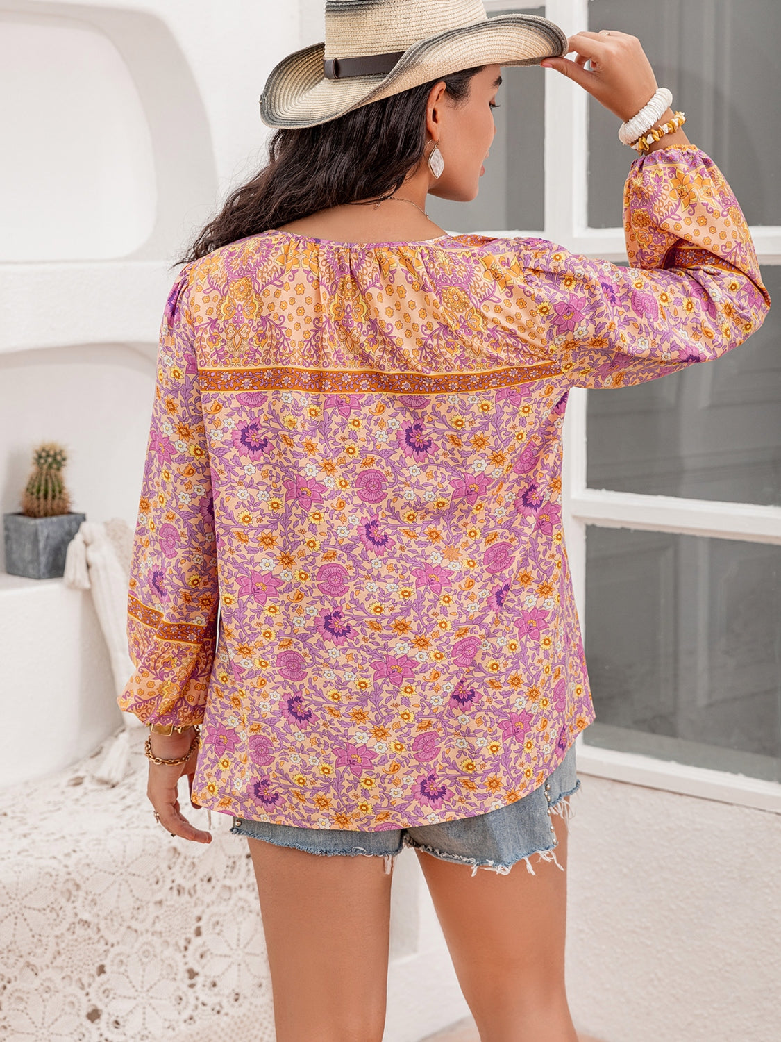 Women's Plus Size Summer Boho Top