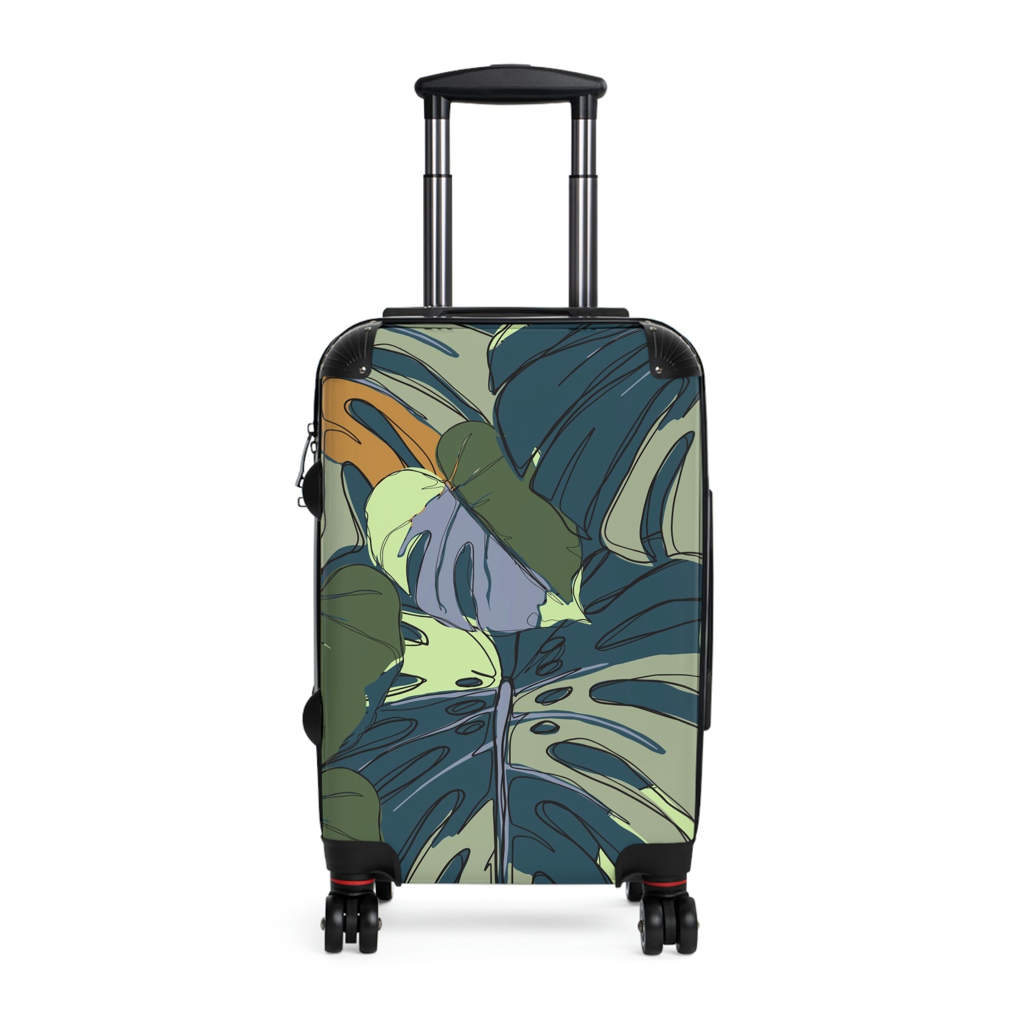 Hawaii Monstera Collection Suitcases, Tropical Custom Designed Monstera Leaf Suitcases