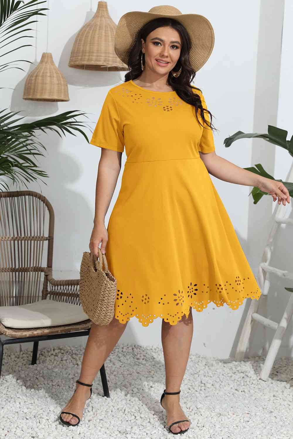 Black Plus Size Resort Vacation Dress