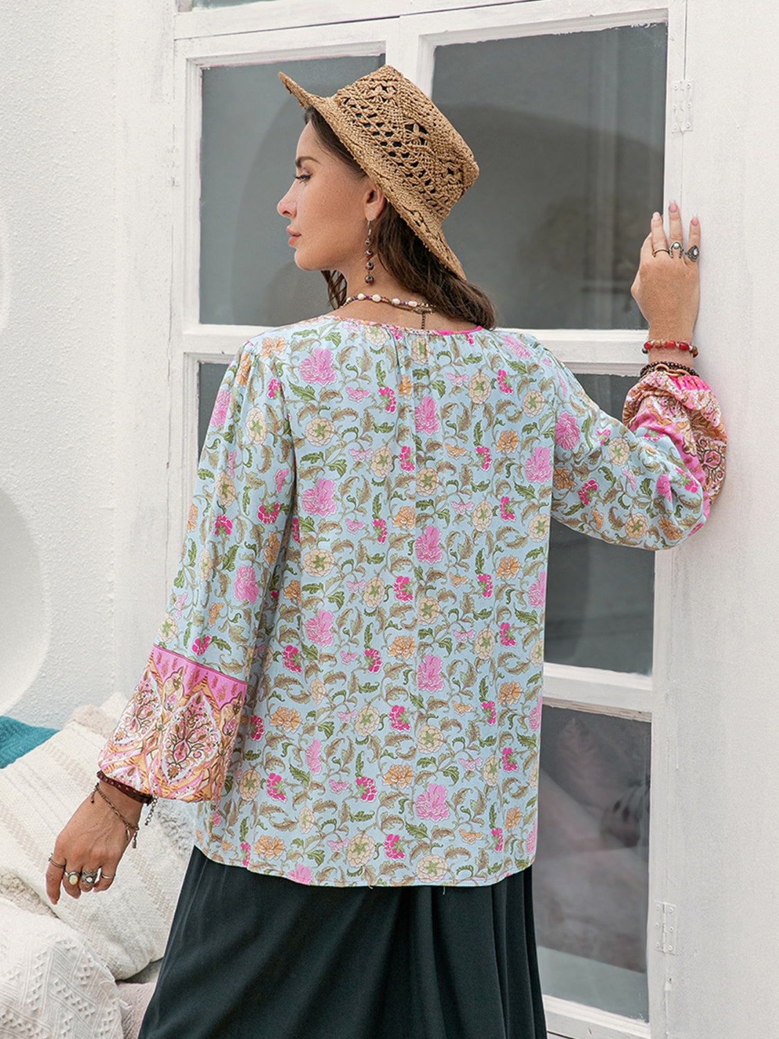 Women's Plus Size Summer Boho Top