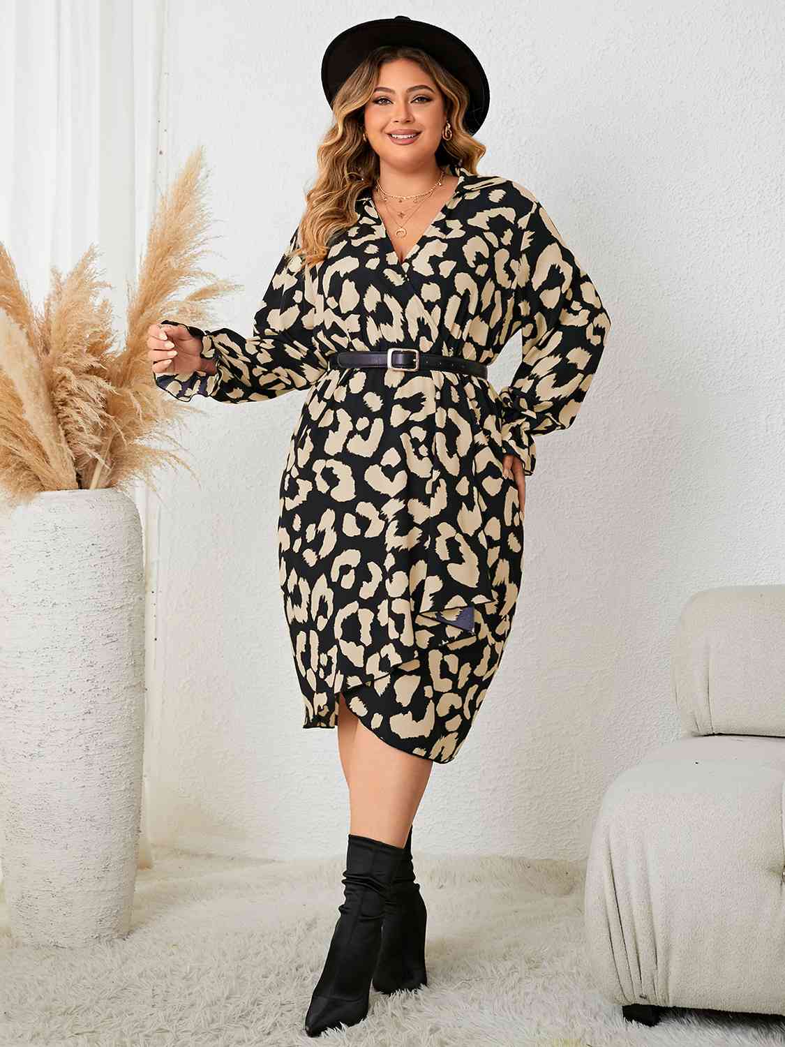 Plus Size Leopard Vacation Dress